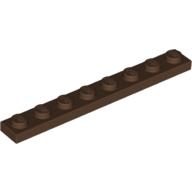 Lego destička 1x8, hnědá (346025, 4116736, 4212305, 4212940)